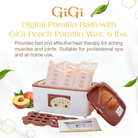 Digital Paraffin Bath with GiGi Peach Paraffin Wax, 6 lbs