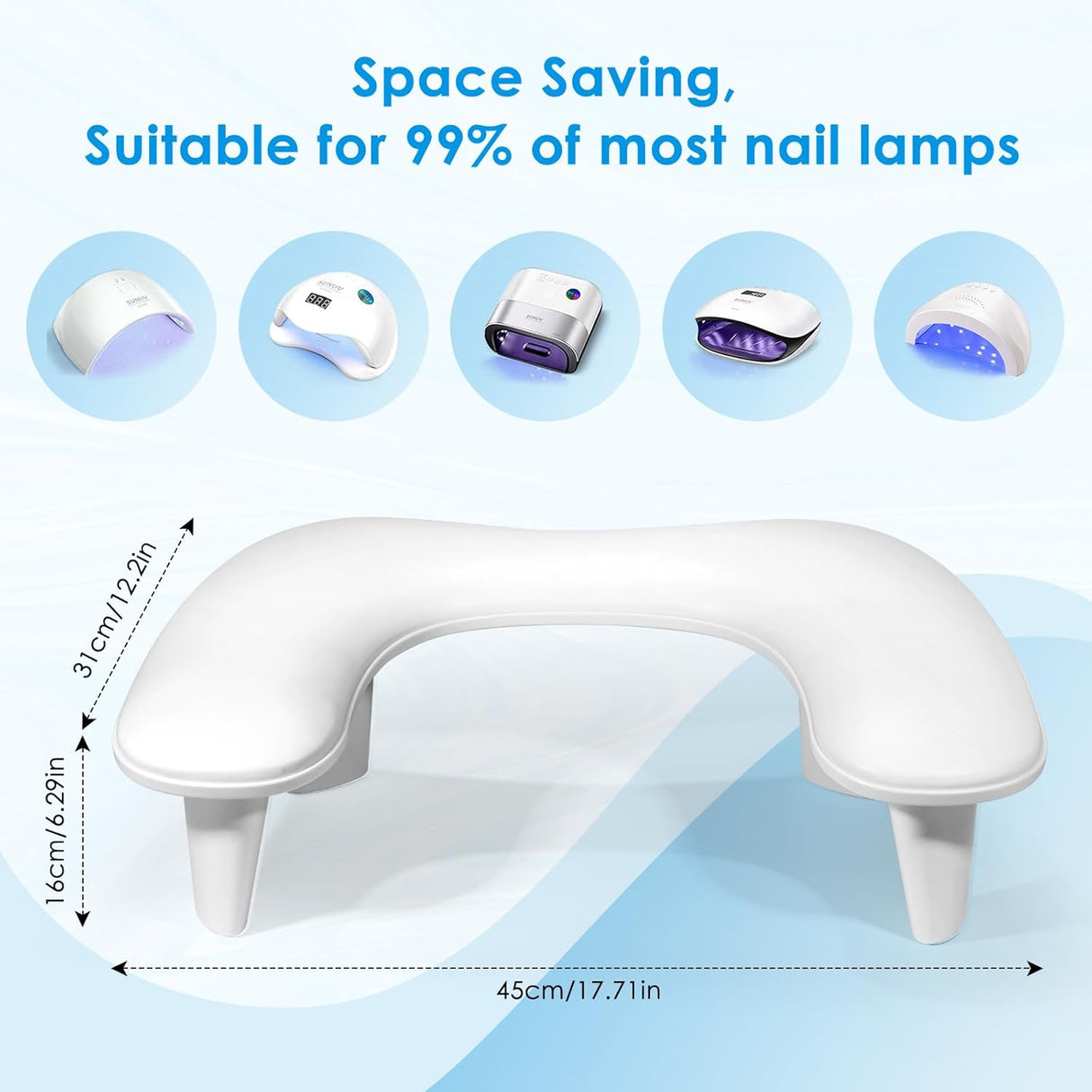 U-Shape Arm Rest - White