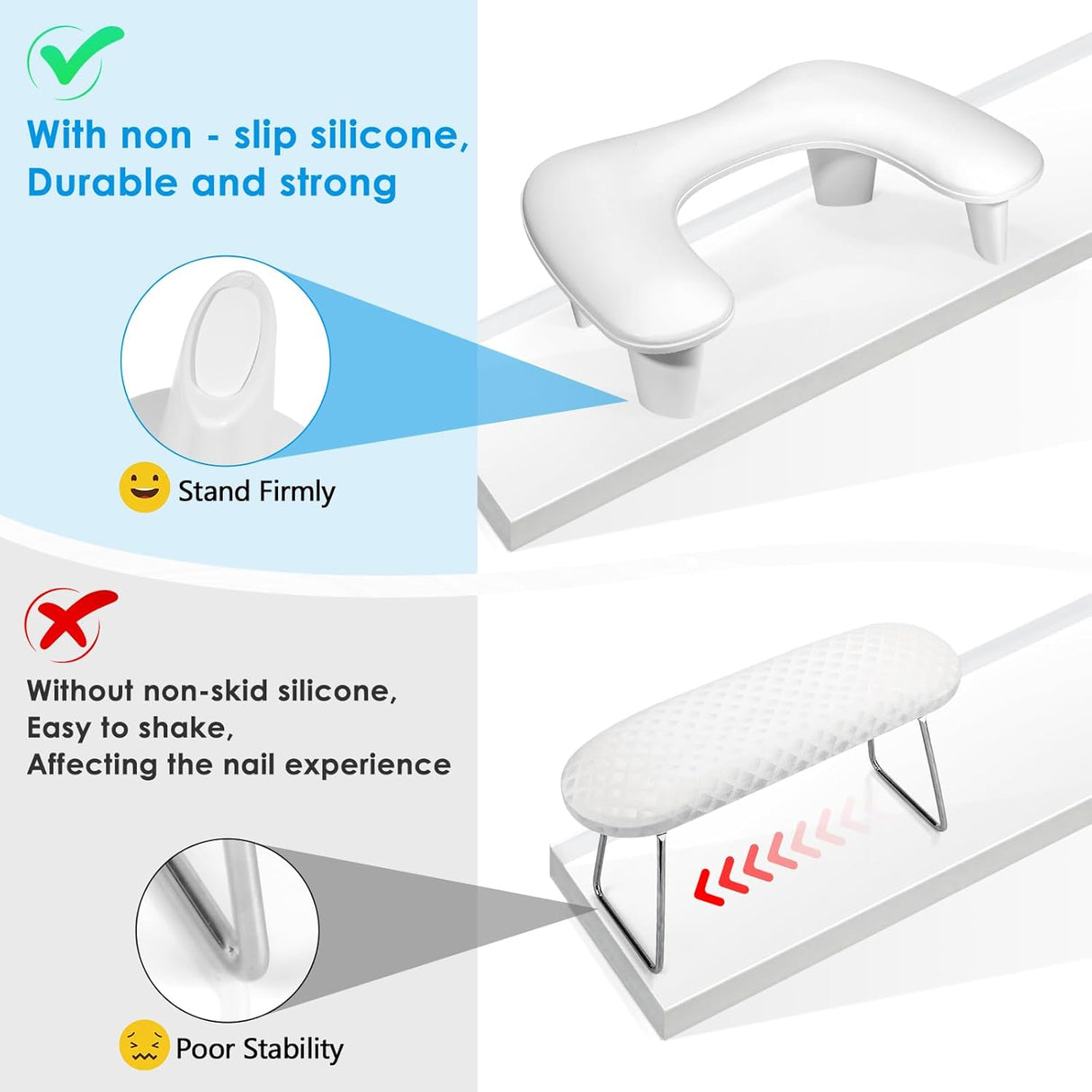 U-Shape Arm Rest - White