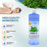 Massage Oil 32oz - Mint & Eucalyptus  | Mani Pedi Body
