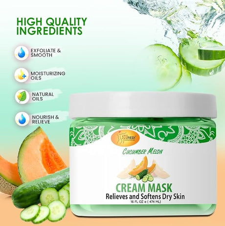 Pedi Cream Mask 16oz - Cucumber Melon