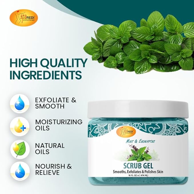 Pedi Scrub Gel 16oz - Mint & Eucalyptus