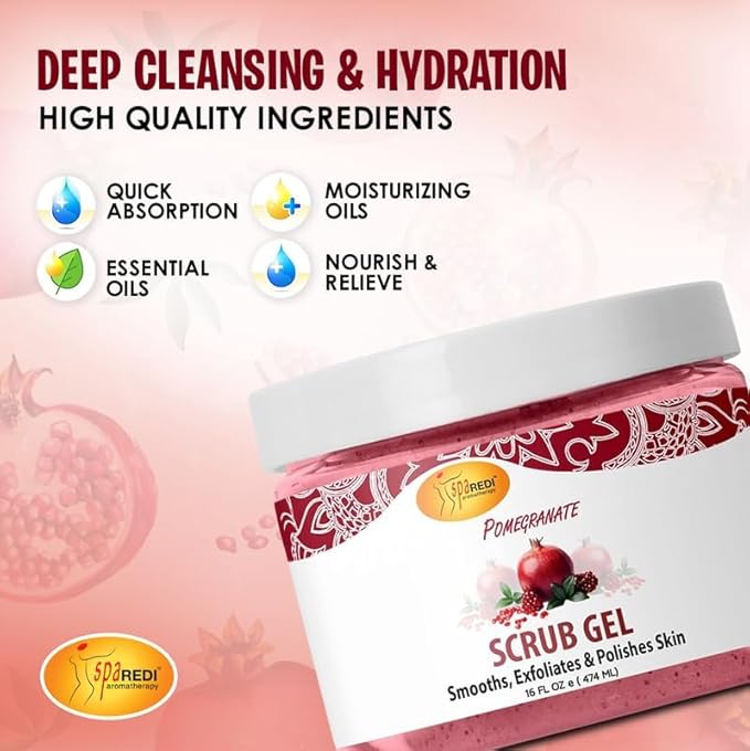 Pedi Scrub Gel 16oz - Pomegranate