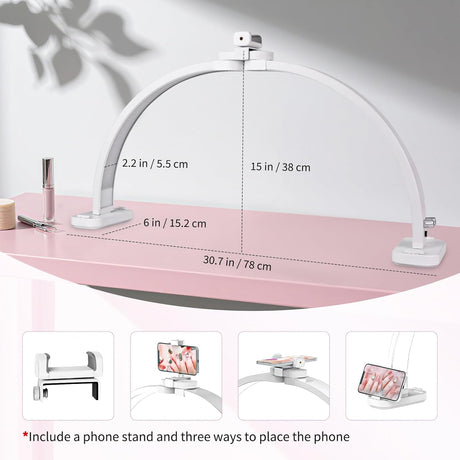 Half Moon Foldable Table Lamp Large
