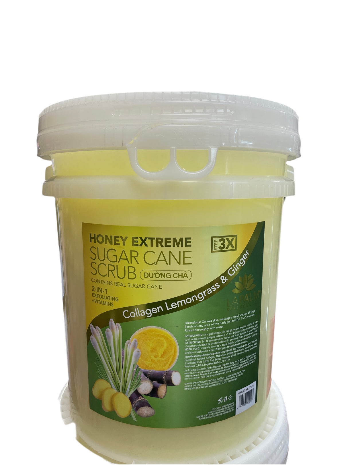 Sugar Scrub 5 Gal Pail - Lemongrass & Ginger