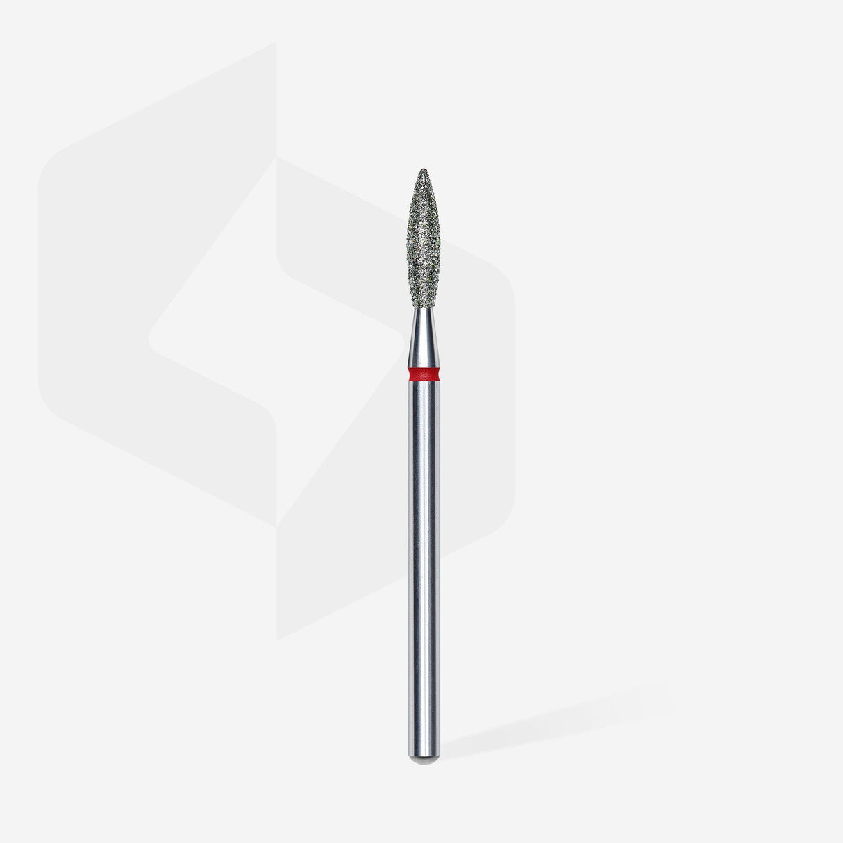 Bit #296 - Diamond Nail Drill Bit Flame Red, Head Diameter 2,3 mm, Working Part 10 mm - EXPERT