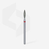 Bit #296 - Diamond Nail Drill Bit Flame Red, Head Diameter 2,3 mm, Working Part 10 mm - EXPERT
