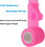 (1pc) Pink Non-Woven Self-Adhesive Bandage - 2' Inches