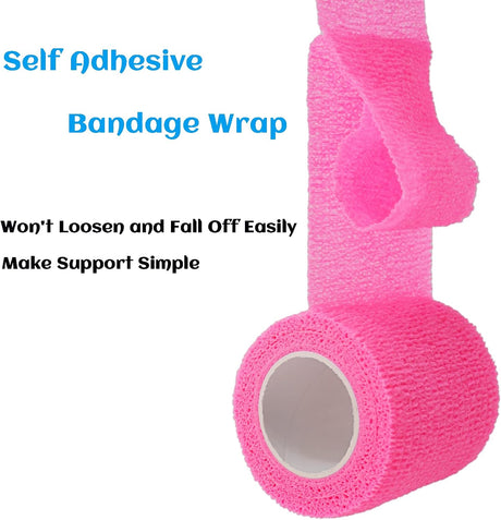 (1pc) Pink Non-Woven Self-Adhesive Bandage - 2' Inches