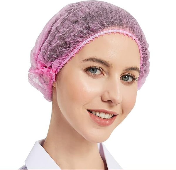 *Disposable Hair Cover 100pc - Pink