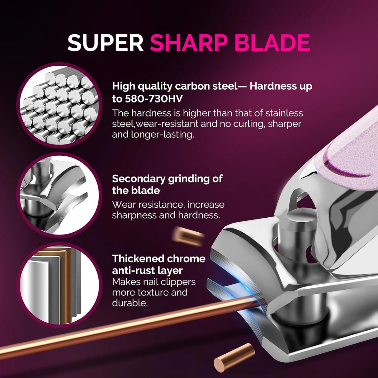 Stainless Steel Nail Clippers 2 in 1 Kit