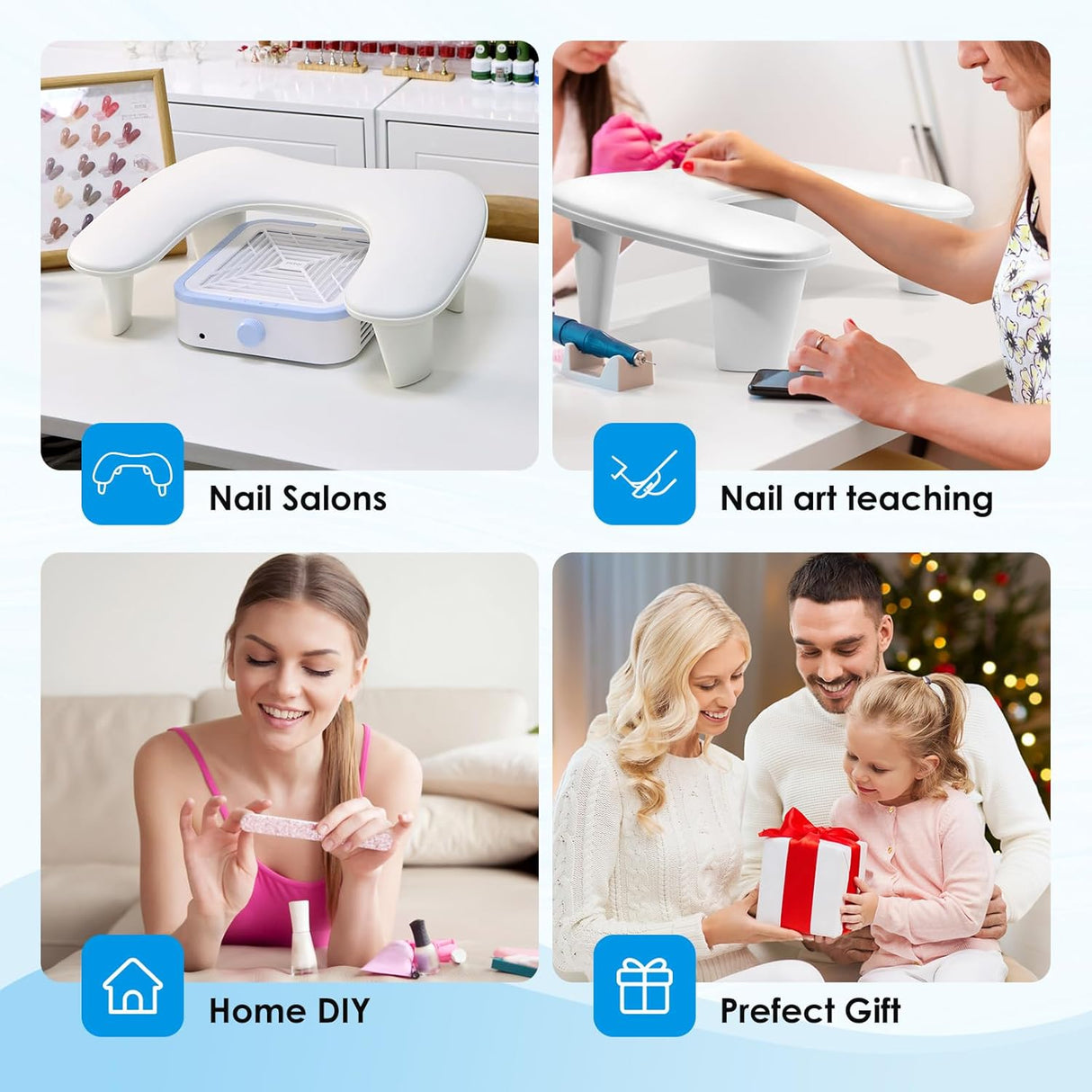 U-Shape Arm Rest - White