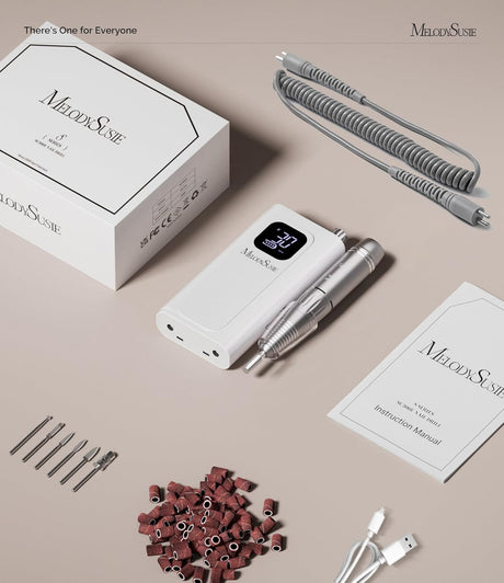 SC300F White Rechargeable Nail Drill 30,000 RPM