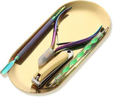 7-Inch Gold Oval Nail Tray
