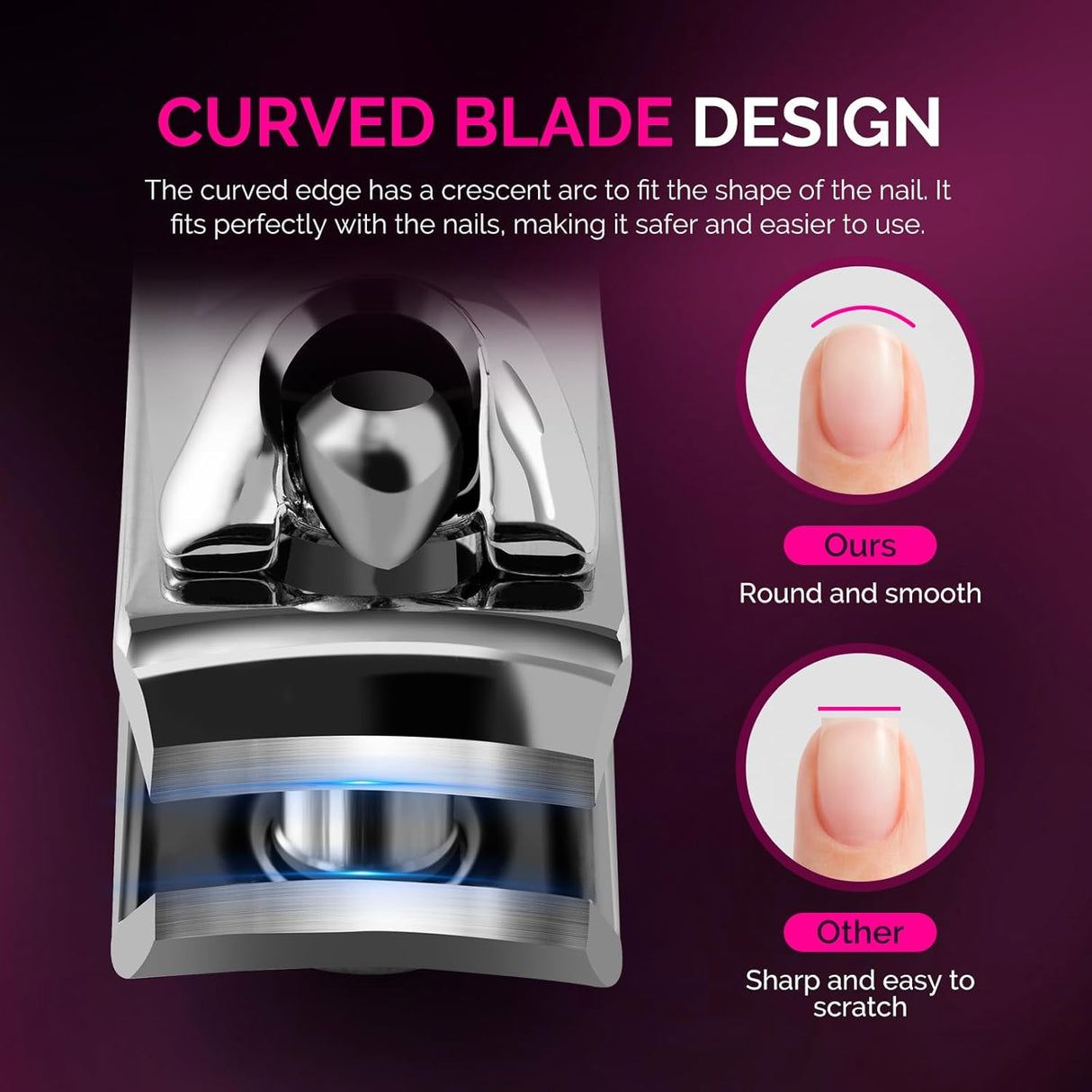 Stainless Steel Nail Clippers 2 in 1 Kit