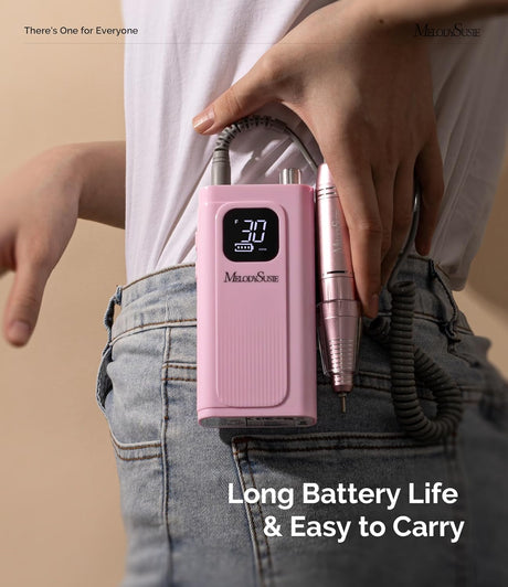 SC300F Pink Rechargeable Nail Drill 30,000 RPM