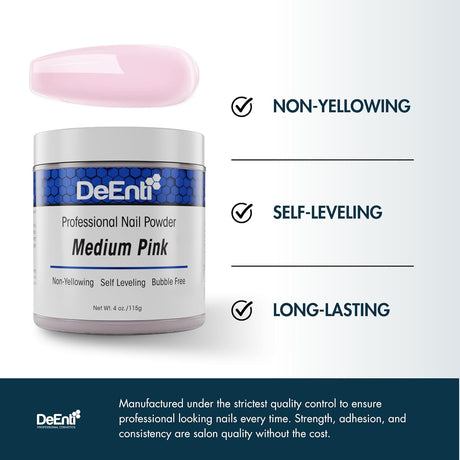 Medium Pink Acrylic Powder – 4 oz