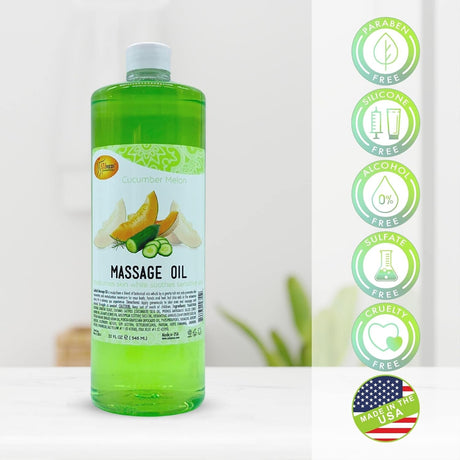 Massage Oil 32oz - Cucumber Melon  | Mani Pedi Body