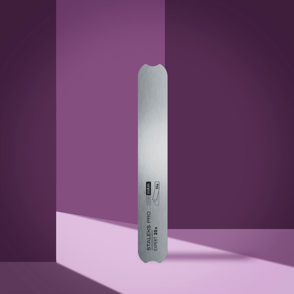 Straight metal base for nail file (130 mm) - EXPERT 20s - 1pc
