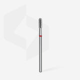 Bit #308 - Diamond nail drill bit rounded cylinder red, head diameter 2,3 mm, working part 6,5 mm - EXPERT