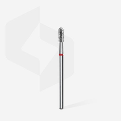 Bit #308 - Diamond nail drill bit rounded cylinder red, head diameter 2,3 mm, working part 6,5 mm - EXPERT