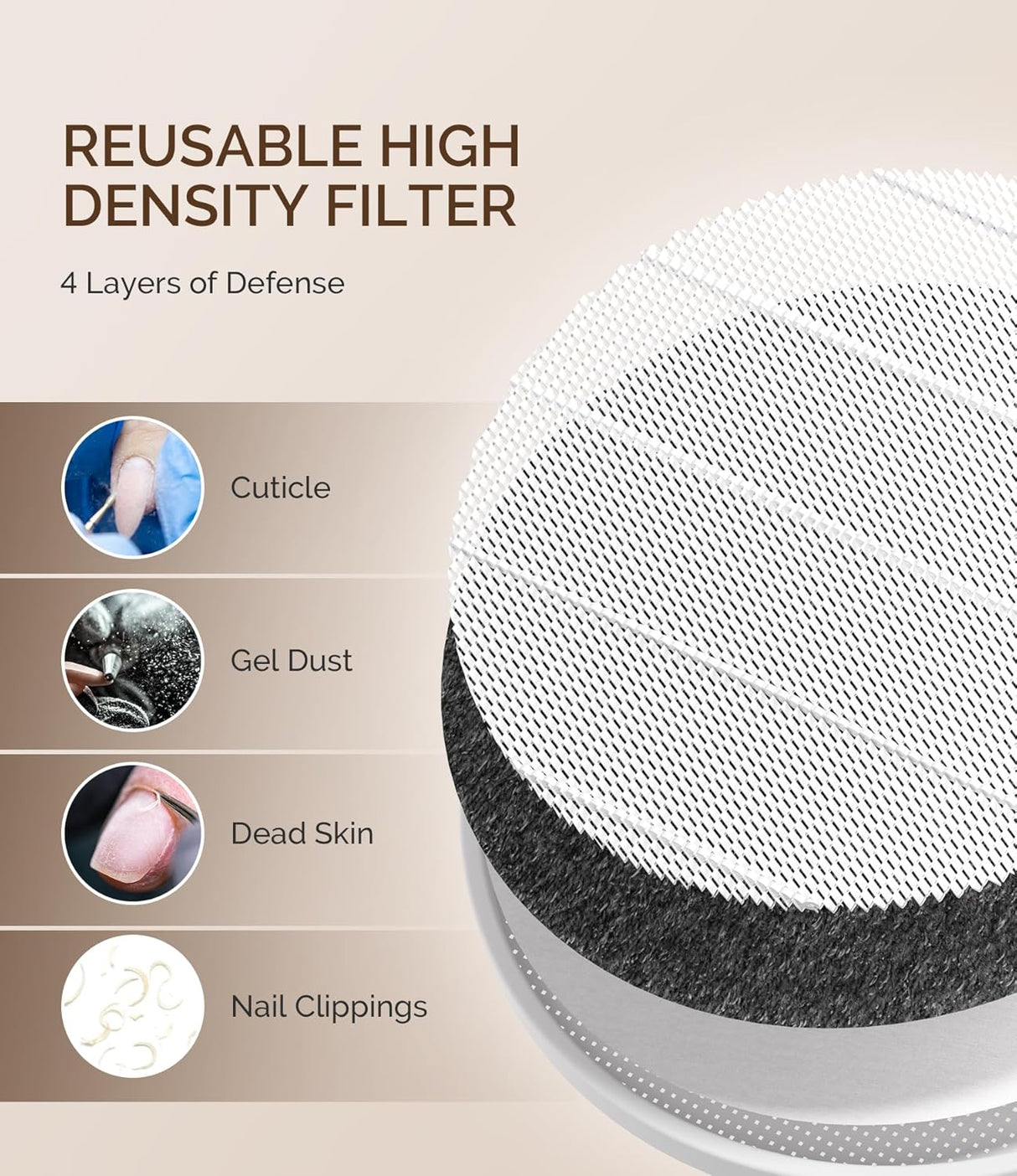 SProR Cordless & Rechargeable Nail Dust Collector