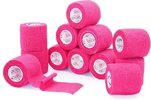 *(12Pk) Pink Non-Woven Self-Adhesive Bandage - 2' Inches