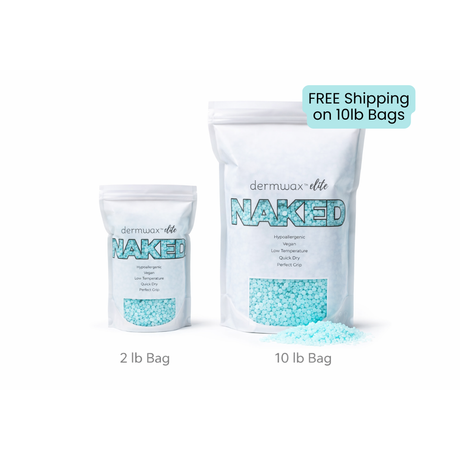 Elite NAKED Sparkle Blue Hard Wax Beads