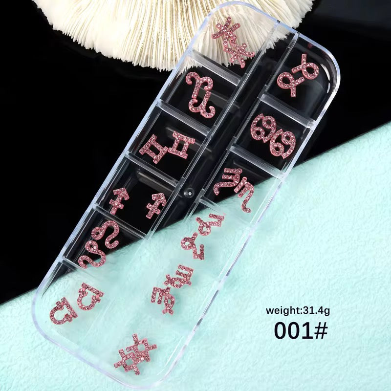 Zodiac Sign Symbol Nail Charms