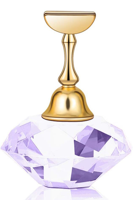 Magnetic Nail Tip Holder With Crystal Purple Base