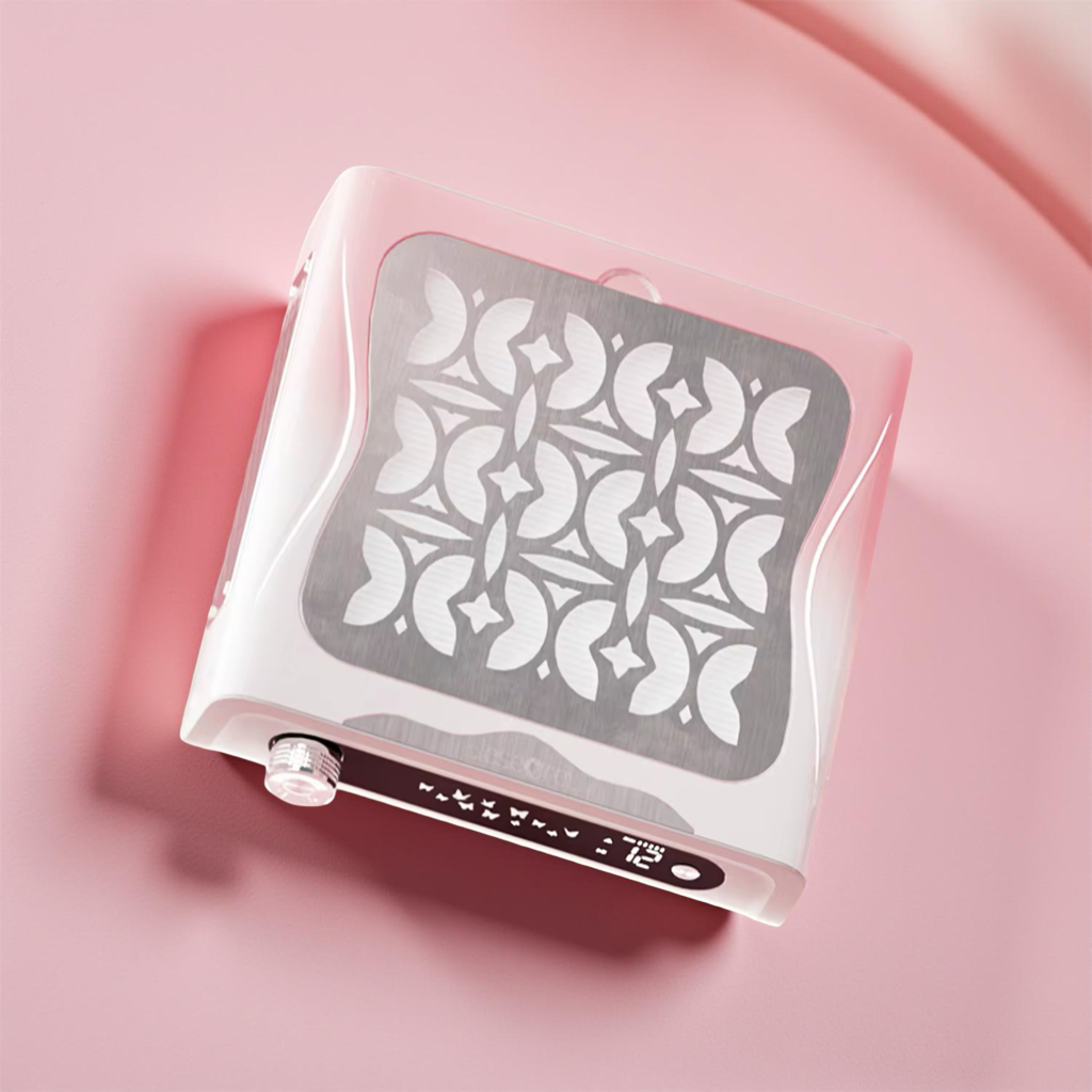 Rechargeable Nail Dust Collector 60w -pink Color 40.000RPM