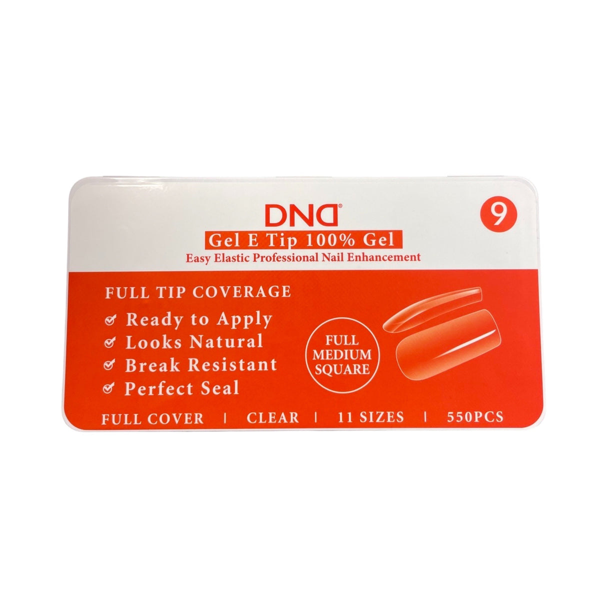 Medium Square #9 | Soft Gel Tips 11Sizes - 550PC