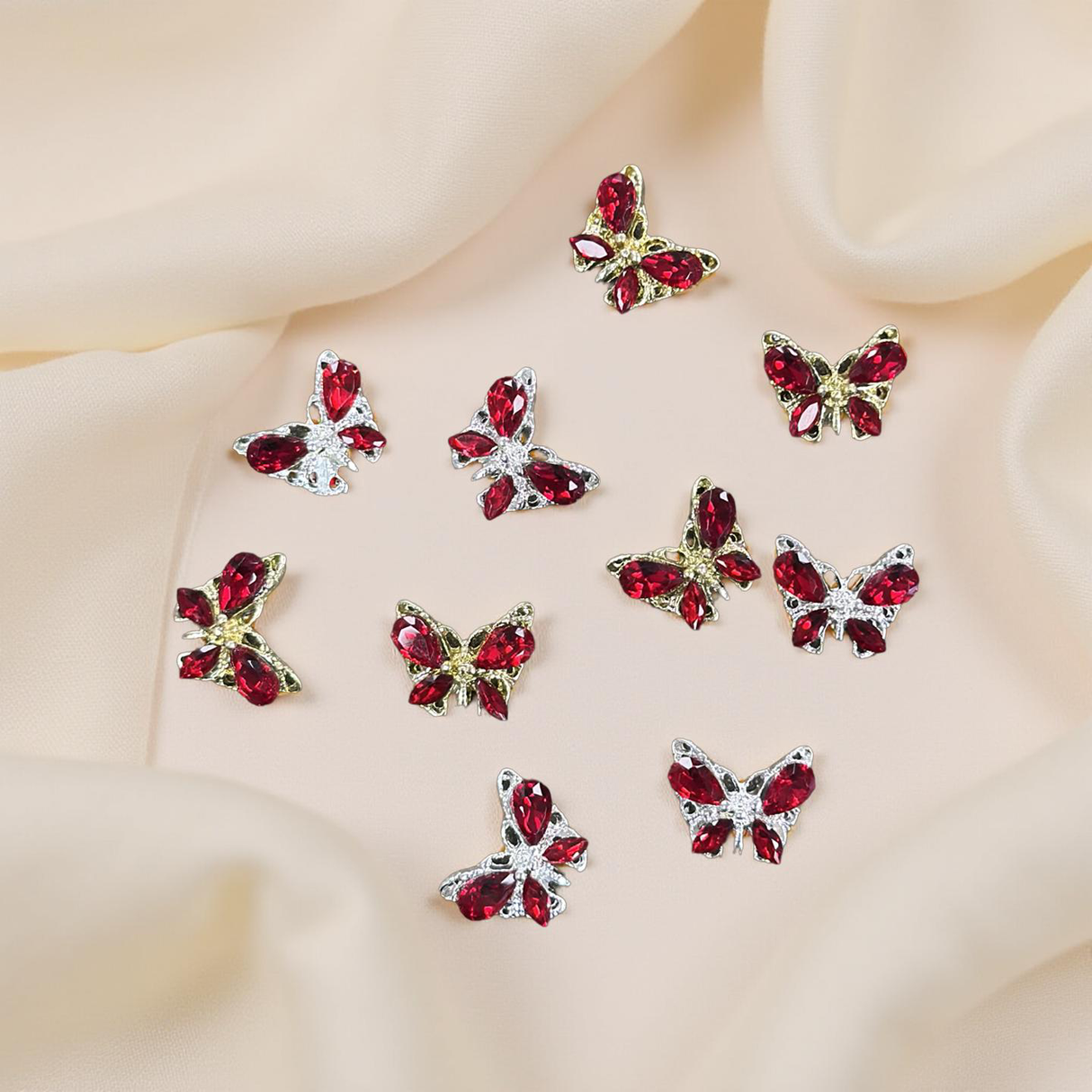 Mix Charm Red And Silver