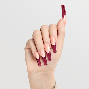 Chaun Legend Cherry Fangs LGG01 jelly gel polish on hands