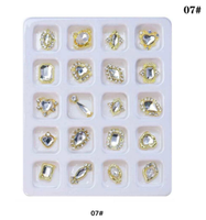 Rhinestone Set Clear - 20pc Mix Shapes