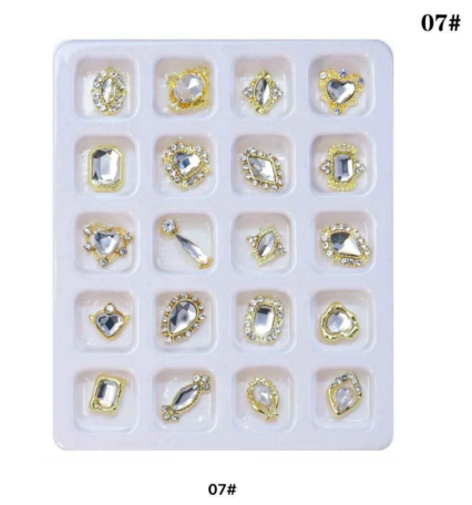 Rhinestone Set Clear - 20pc Mix Shapes
