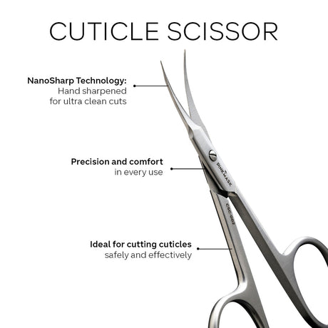 Professional Cuticle Scissor - Pro Line with Hook-tip Curve
