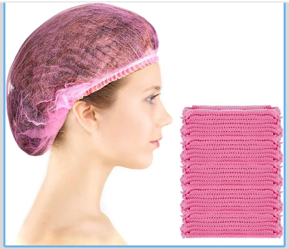 *Disposable Non-Woven Hairnets, Bouffant caps - 100pc