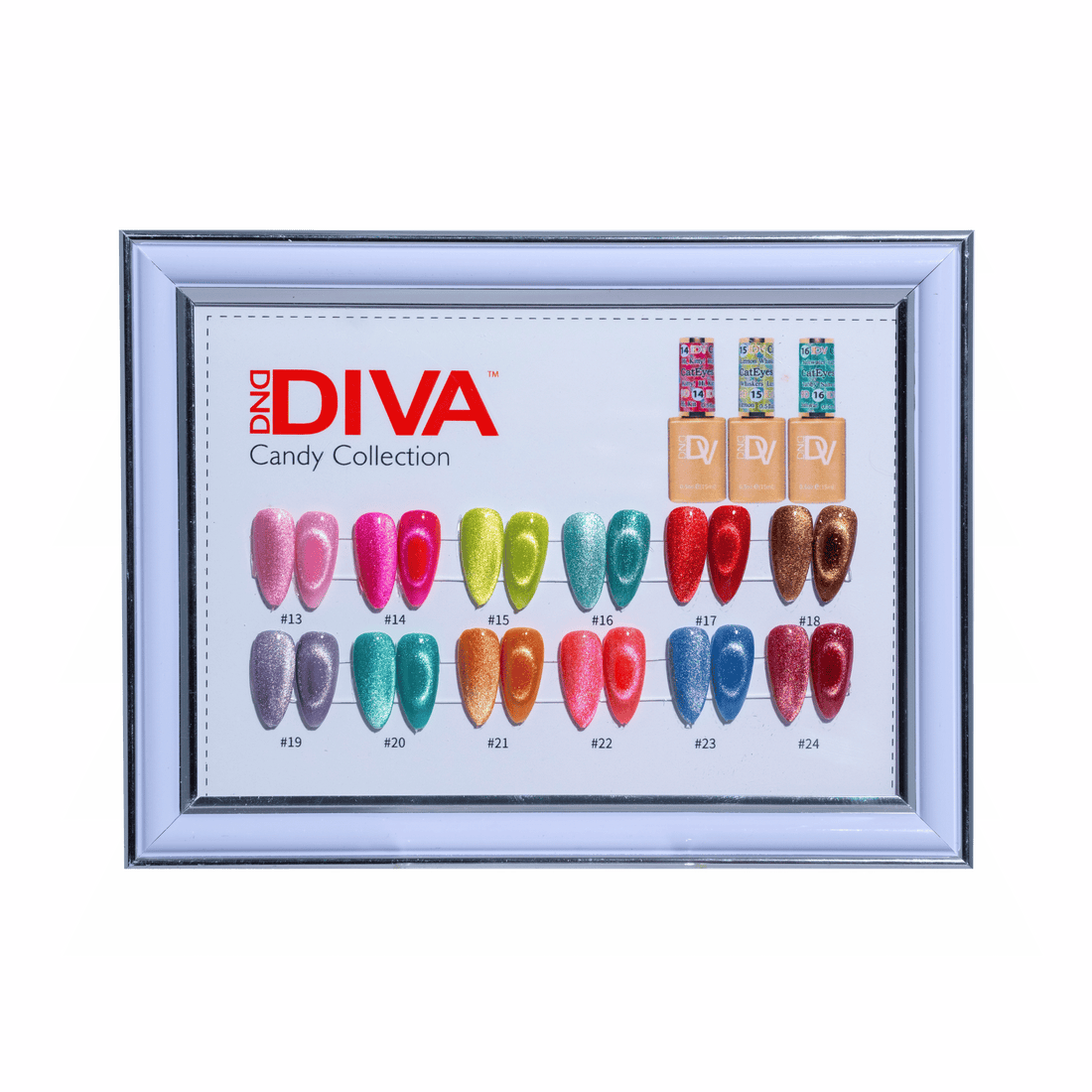 DIVA Framed Color Chart — 9D Cat Eye Candy