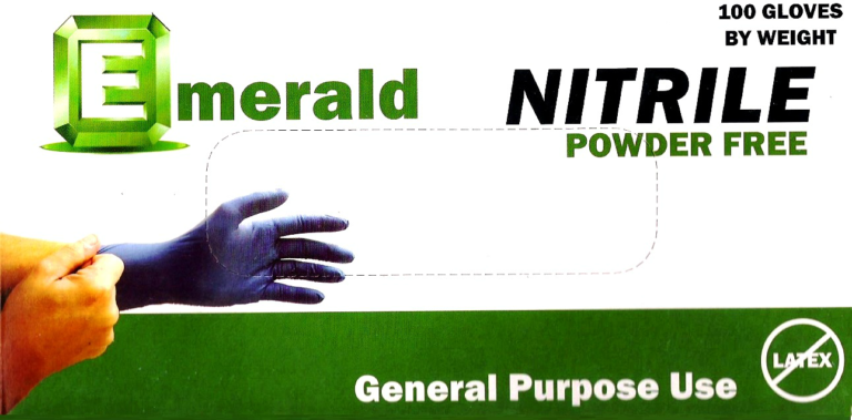 Emerald Blue Nitrile  Glove - Large (100pc)