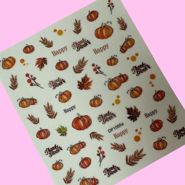 Pumpking Nail Stickers -DP1588a