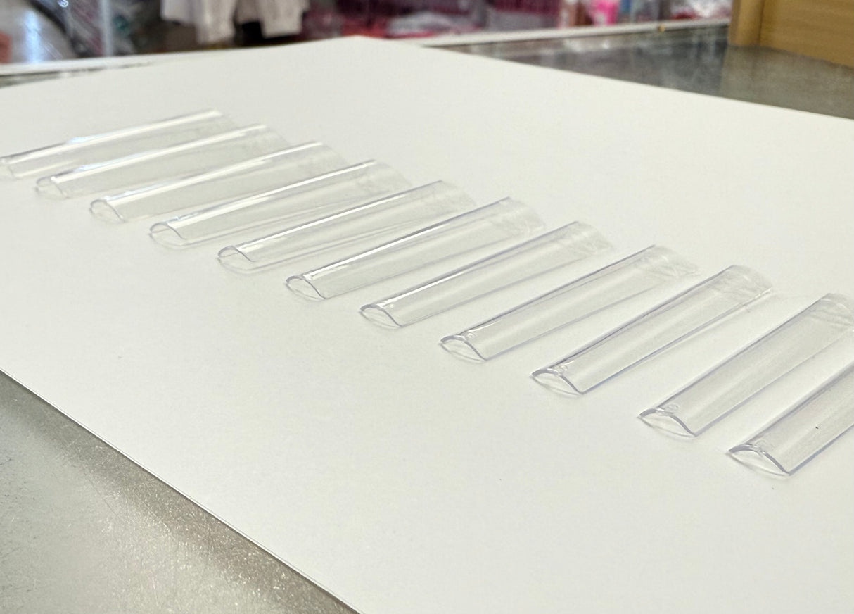 3XL NO C Curve Square Clear Nail Tips - Bag 5O4pc