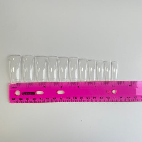 Long Duck Nail Tips - Clear