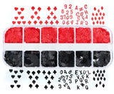 Poker And numbers  Nail Art Sequins-