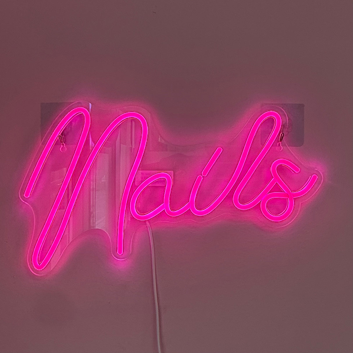 Nails Neon Sign - Pink
