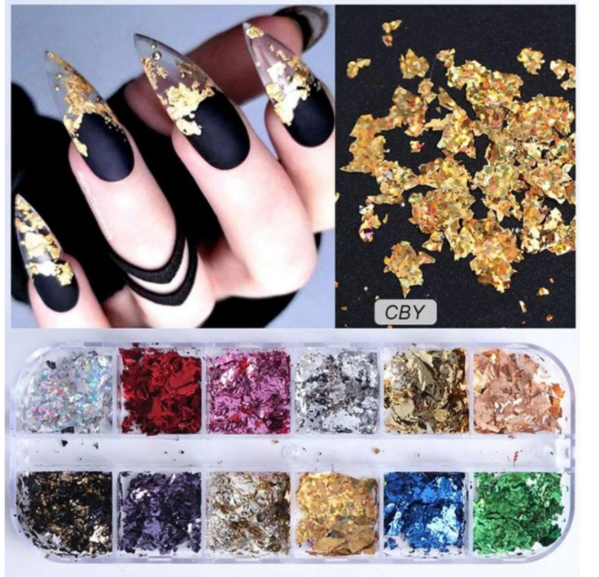 Foil Flakes - 12 Colors Styles