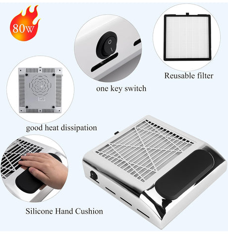 Nail Dust Collector - 80 w.