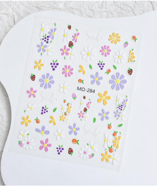 3D Mix Flower Stickers - MO-284