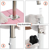 Adjustable Pedicure Stool - Pink