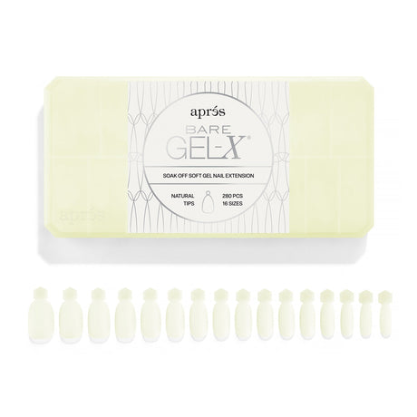Aprés Bare Gel-X Natural Box of Tips (16 sizes, 280pcs)